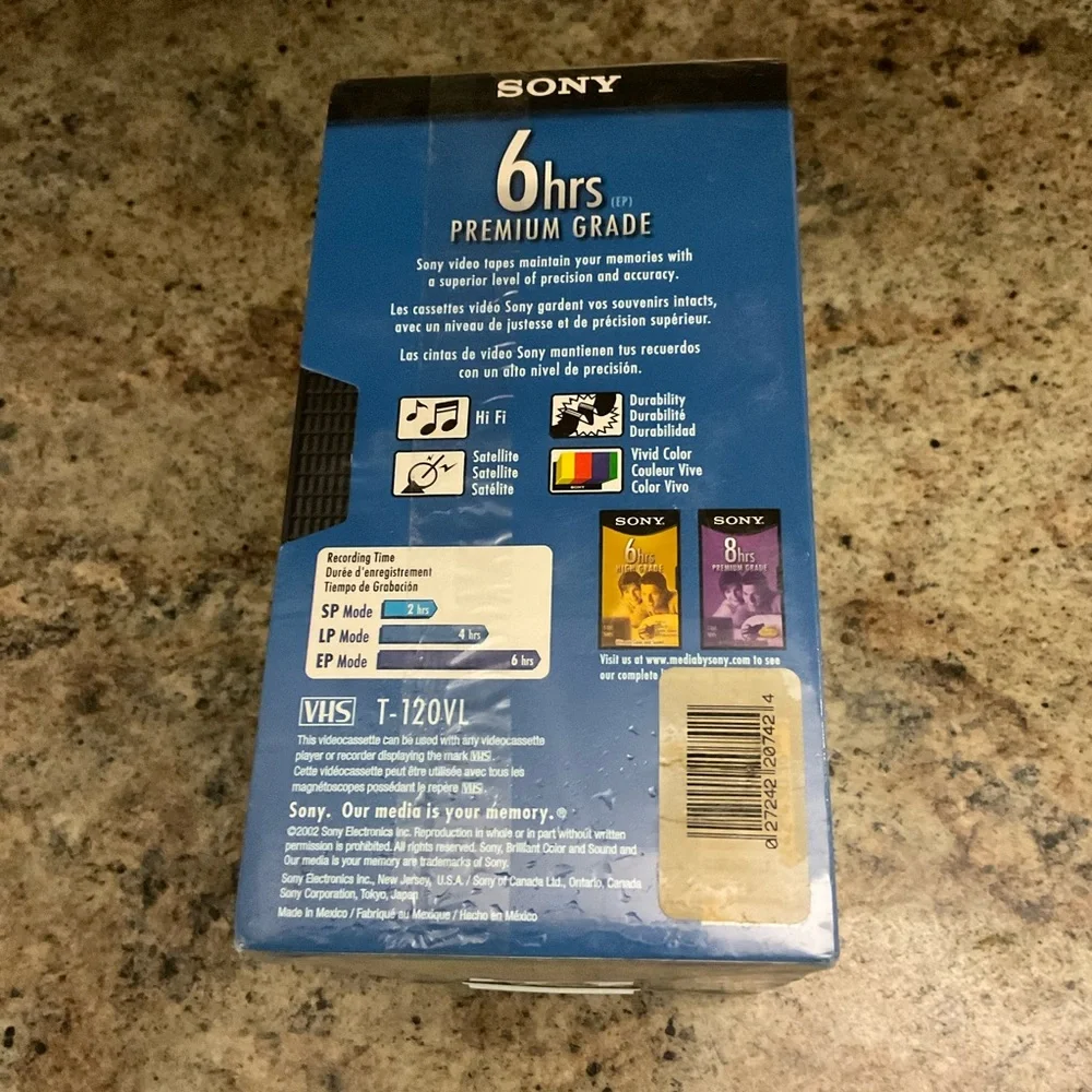 Sony Premium Grade VHS Tapes Pack of 6